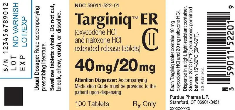 Targiniq ER 40 mg/20 mg